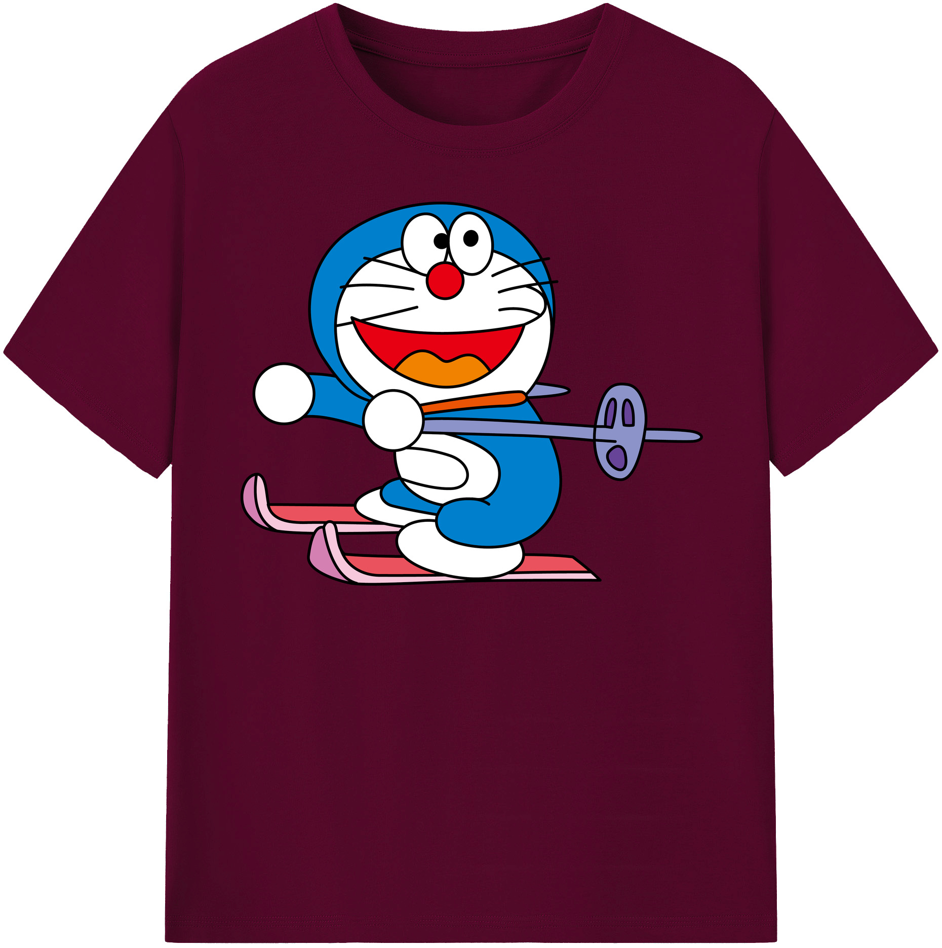 （画像用） ドラえもん Doraemon レディースカジュアルプリントTシャツ（綿100％）